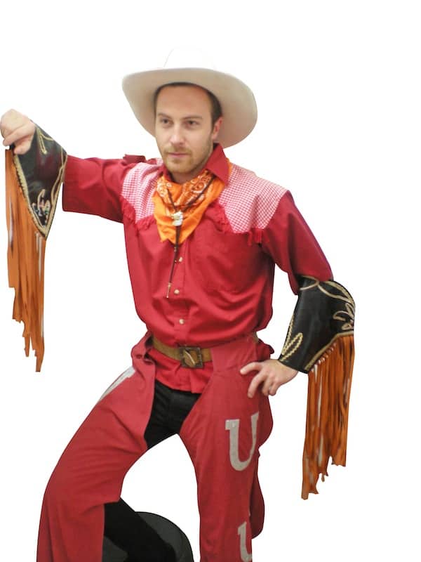 COSTUME DA COWBOY DA RODEO TEXANO AMERICA ADULTO