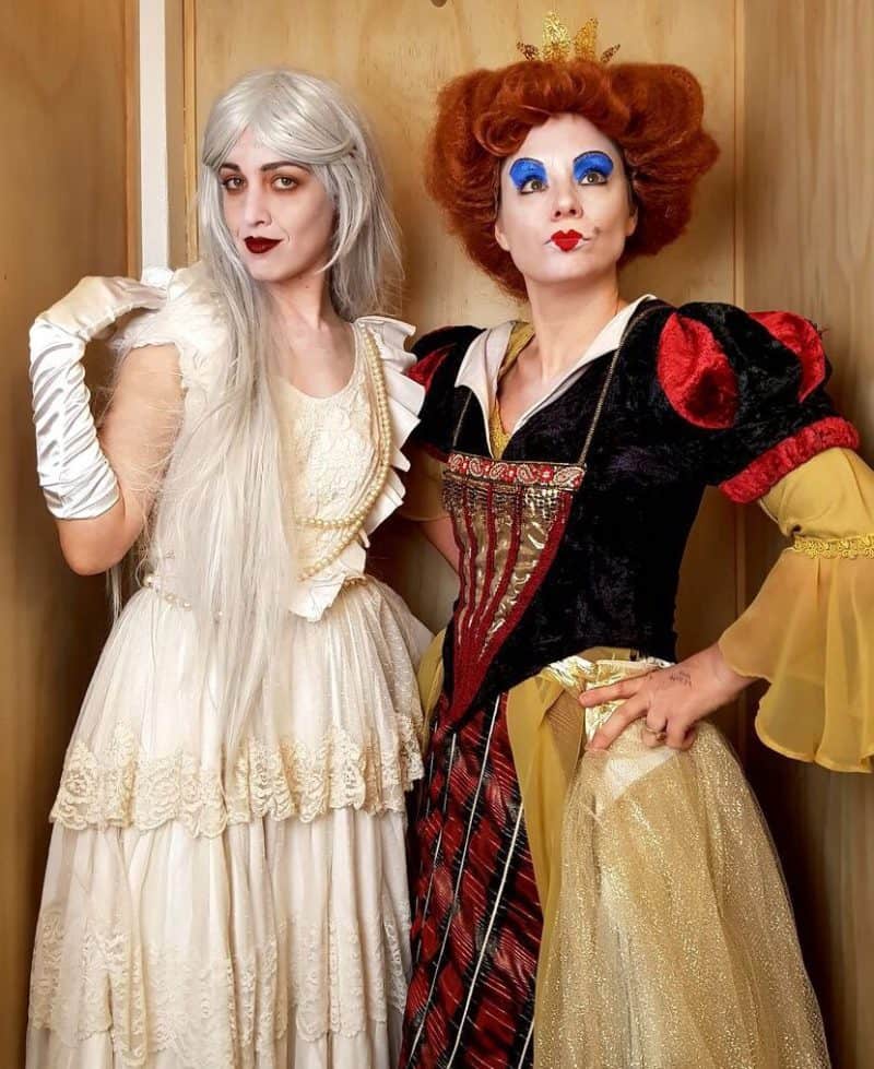 Queen of Hearts & White Queen - Alice in Wonderland Adult Costume ...